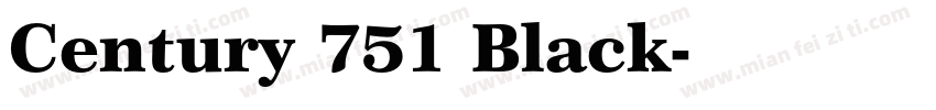 Century 751 Black字体转换